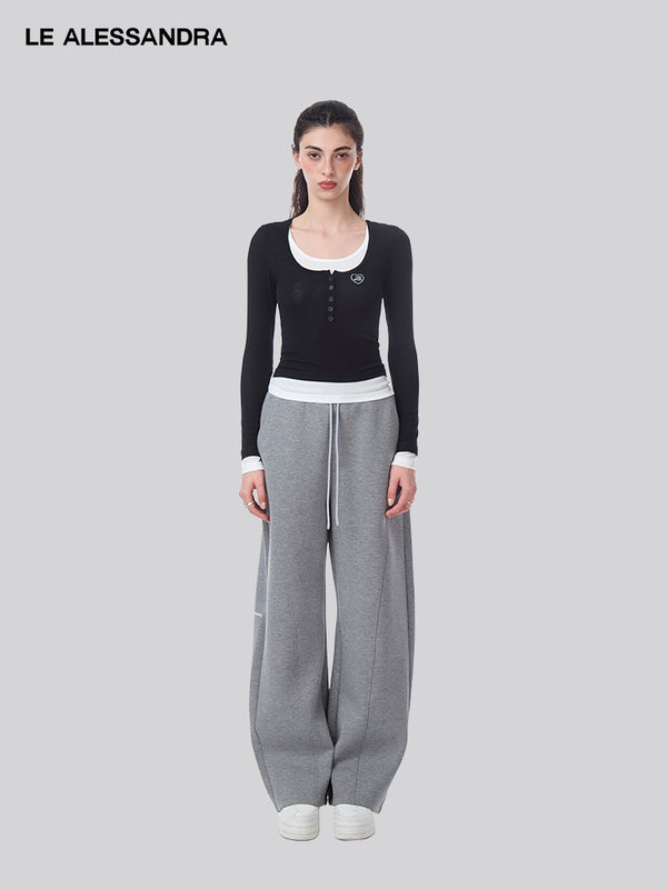 Fake Two-Piece Heart Top